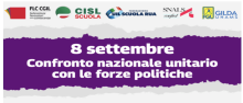 8 settembre confronto nazionale con le forze politiche