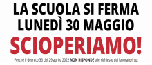 Sciopero della Scuola 30 maggio 